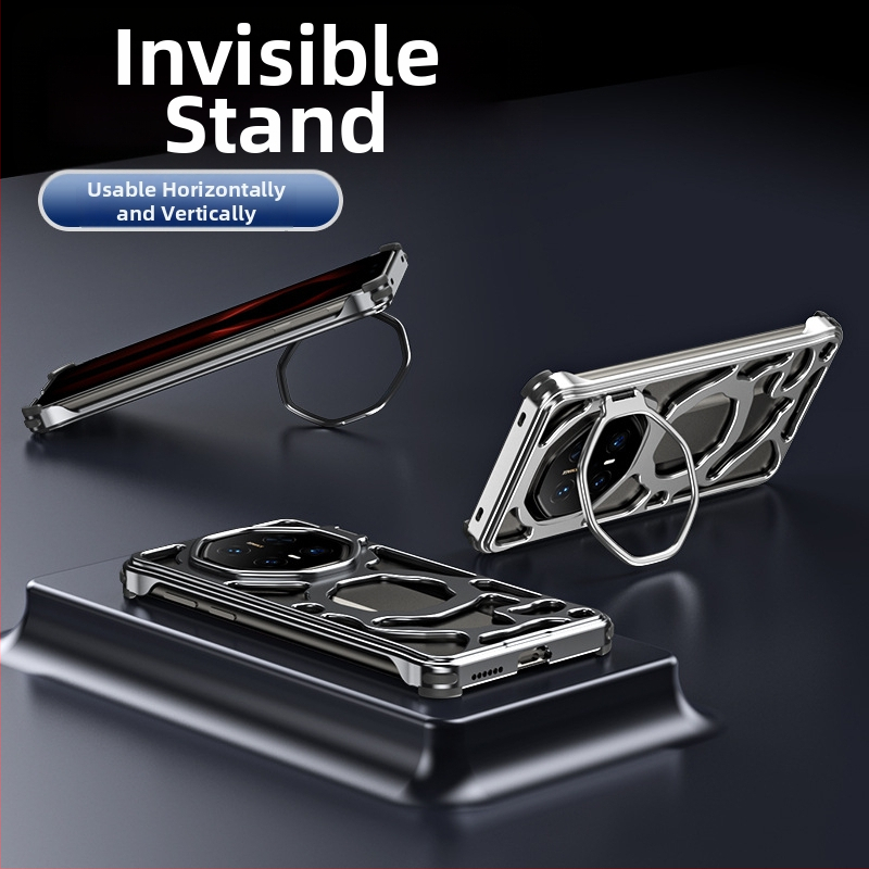 Μεταλλική θήκη Huawei Mate60 με αερισμό ψύξης και βάση φακού, φινίρισμα ηλεκτροπλατίωσης