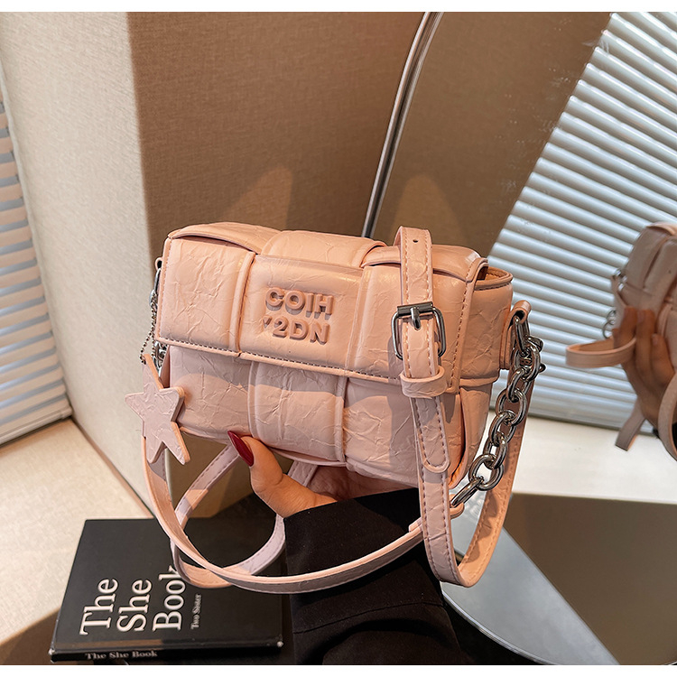 PU materijal crossbody torba kvadratnog oblika, vodoravna, sa zatvaračem i džepom za telefon