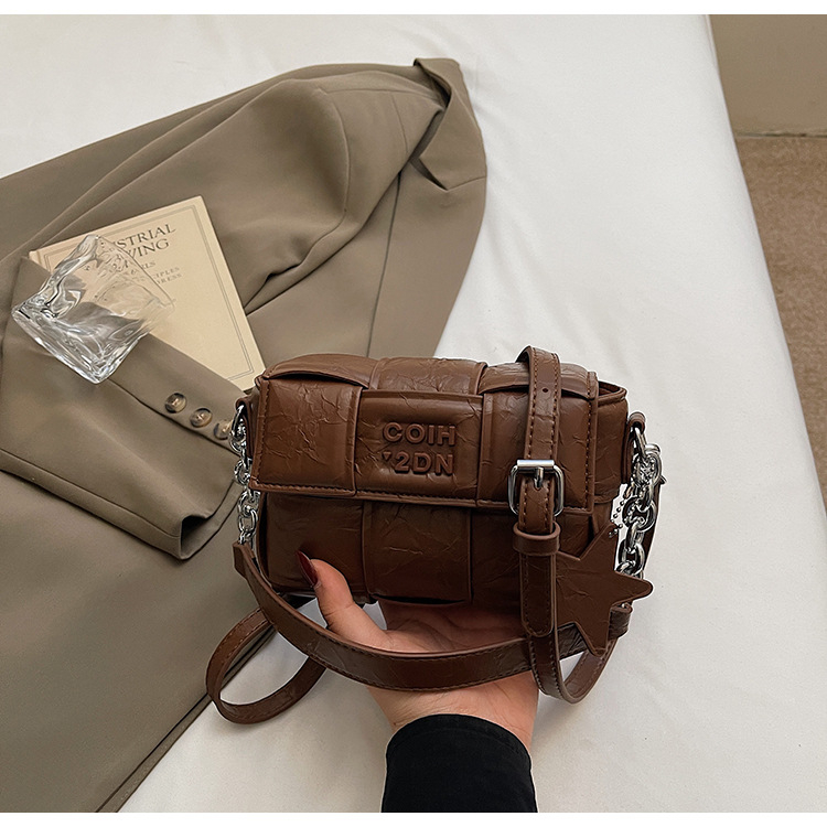 PU materijal crossbody torba kvadratnog oblika, vodoravna, sa zatvaračem i džepom za telefon
