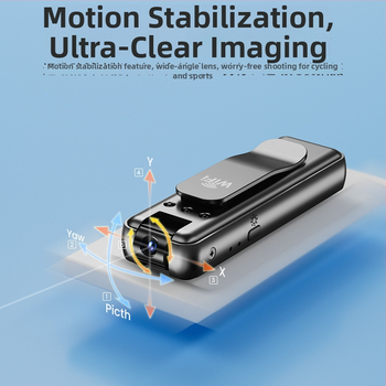 Krūtīs piestiprināma bezvadu HD kamera ar nakts redzi, 640x480 izšķirtspēja 30fps, iebūvēts mikrofons
