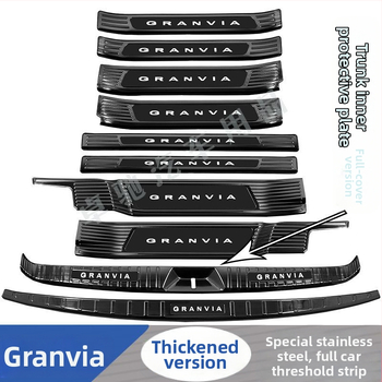 Gravia sliekšņa josla – sagaidīšanas pedāļa un bagāžas aizsargs, dekoratīva aizmugures stieņa uzlīme, saderīgs ar Toyota