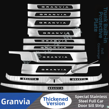 Gravia sliekšņa josla – sagaidīšanas pedāļa un bagāžas aizsargs, dekoratīva aizmugures stieņa uzlīme, saderīgs ar Toyota