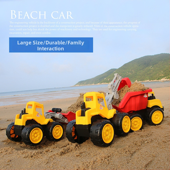 Inženierijas transportlīdzekļa rotaļlieta: smilšu baggeris un pacēlājs, 1:36 mēroga, plastmasa, zīmols Yisi, bērniem 4–6 gadi