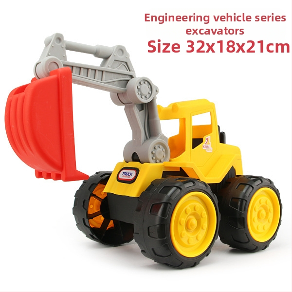 Inženierijas transportlīdzekļa rotaļlieta: smilšu baggeris un pacēlājs, 1:36 mēroga, plastmasa, zīmols Yisi, bērniem 4–6 gadi