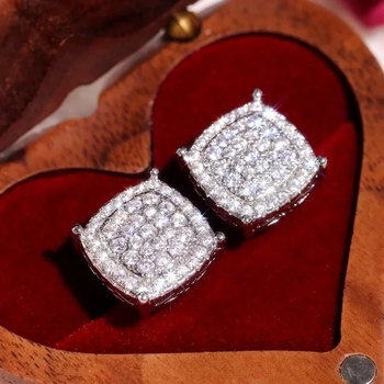Naušnice od bakra, geometrijskog oblika, elektroplatirane, unisex – Zhenbaoting