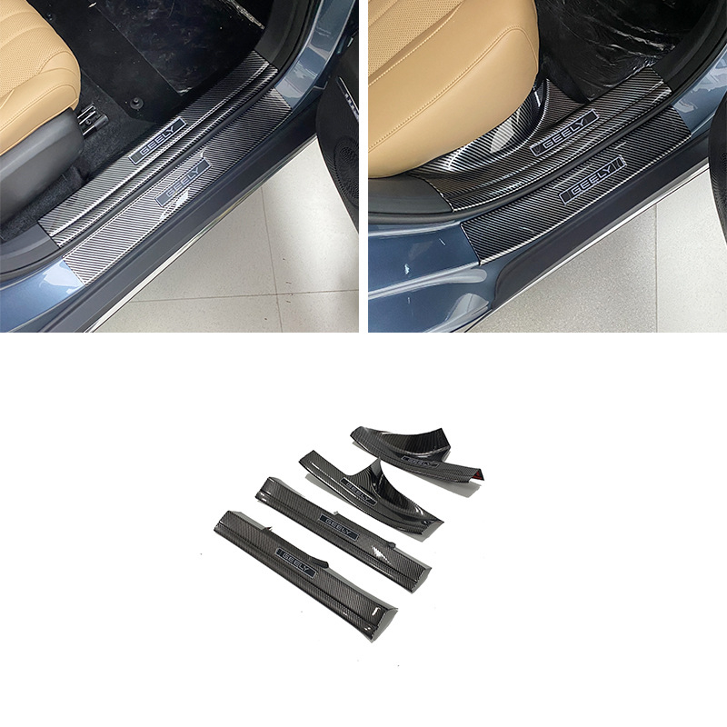 Plastični set pragova vrata, pedala dobrodošlice, zaštita prtljažnika i stražnjeg poklopca za Geely Em grand pete generacije, 26 modela