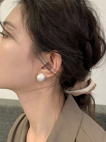 Fülbevalók - Geometriai forma, fém, kefés felület, nőknek, magas színvonalú stílus