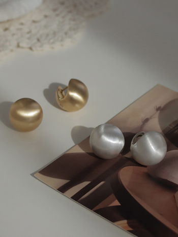 Fülbevalók - Geometriai forma, fém, kefés felület, nőknek, magas színvonalú stílus