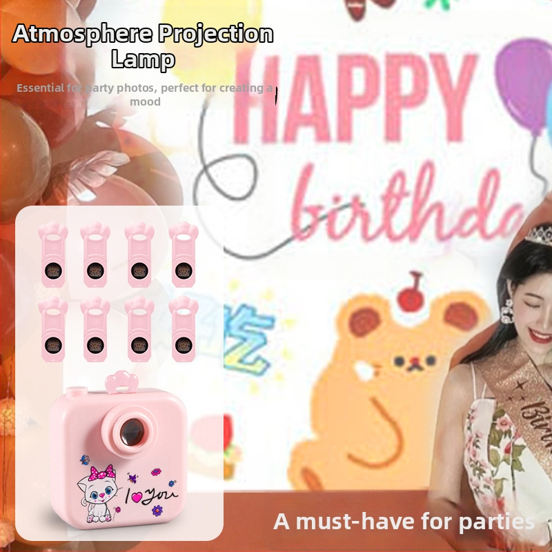 LED projektorová hračka na narodeniny: pozadie pre fotky, dekoratívna atmosféra a usporiadanie scén, pre vek 15–35