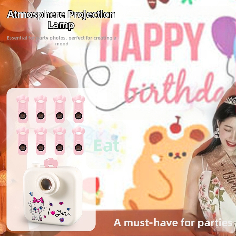 LED projektorová hračka na narodeniny: pozadie pre fotky, dekoratívna atmosféra a usporiadanie scén, pre vek 15–35