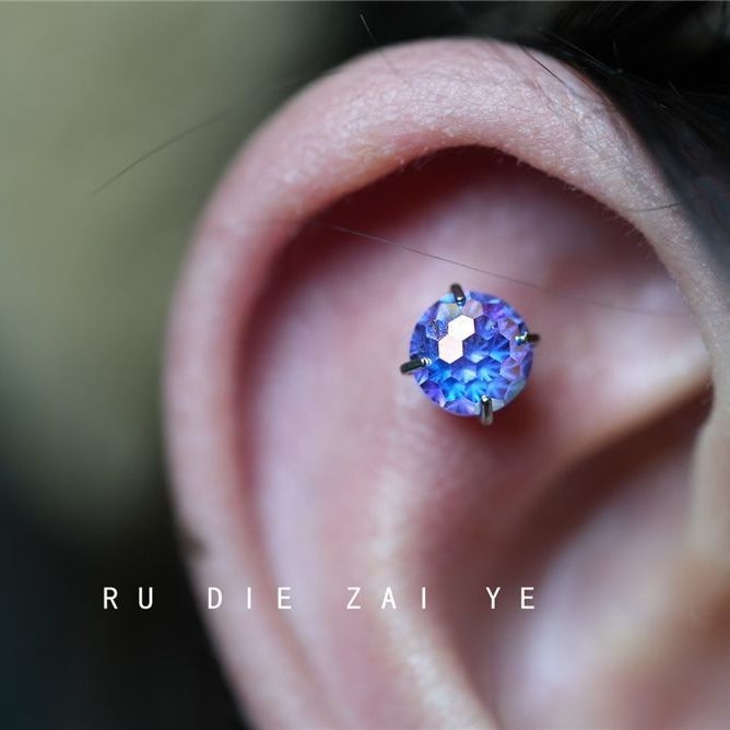 Cercei din oțel titan, electroplacare, stil Xiaoxiangfeng, material ac de ureche: oțel titan (Oțel titan | Electroplacare | Xiaoxiangfeng stil | Material ac ureche: oțel titan | Fresh and Sweet)