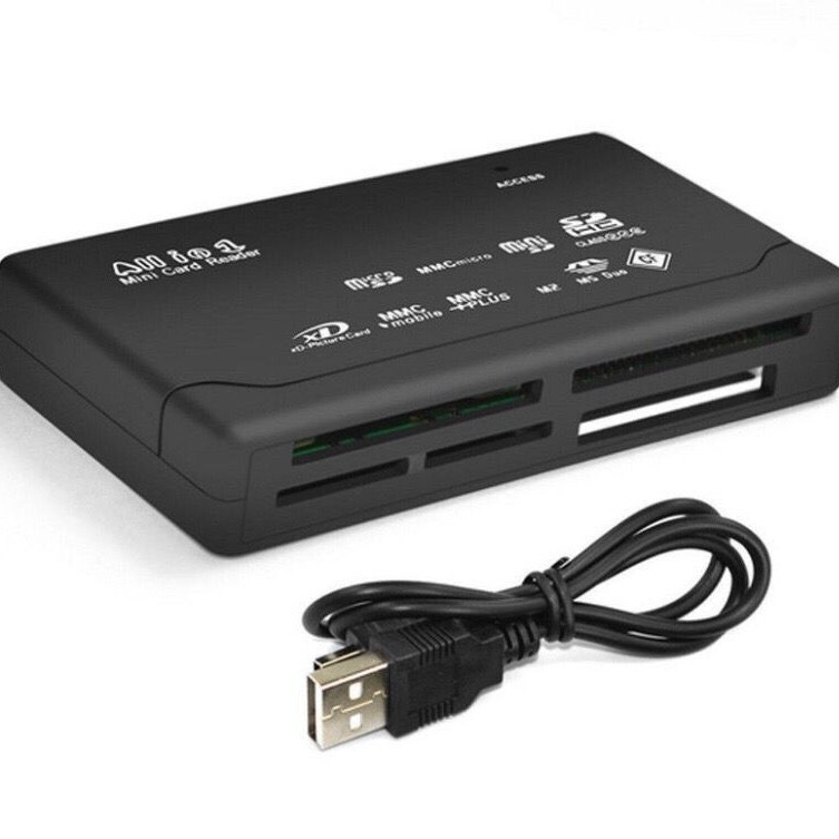 HT-02A USB 2.0 έξι-σε-ένα αναγνώστης καρτών CF/SD/SDHC/MMC Plus/TF/MicroSD (εξωτερικός)