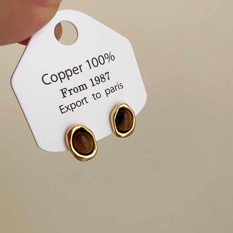RONERAI Geometrijski metalni naušnice - elektroplatirane, za žene