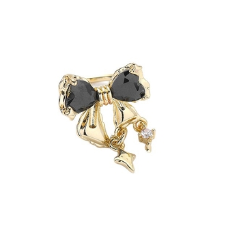 Ušna obruč s Starlight Bow Zircon, bakar s ugrađenim cirkonijem, dizajn mašna, unisex stil