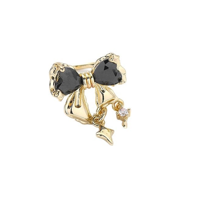 Ušna obruč s Starlight Bow Zircon, bakar s ugrađenim cirkonijem, dizajn mašna, unisex stil