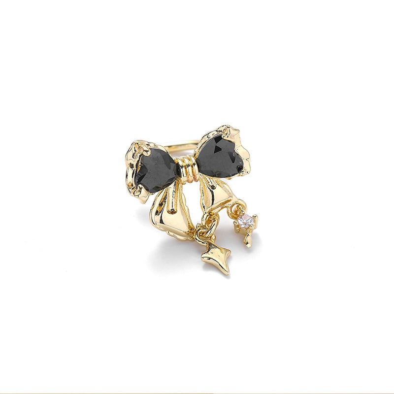 Ušna obruč s Starlight Bow Zircon, bakar s ugrađenim cirkonijem, dizajn mašna, unisex stil