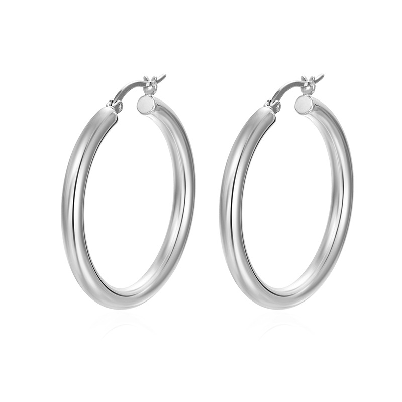 Ženske naušnice s velikim kružnim geometrijskim dizajnom, minimalistički stil, zapadni stil, elegantan dojam