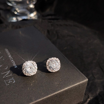 Унисекс минималистични геометрични медни обици, електроплатирани