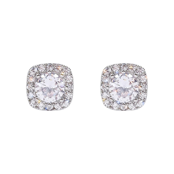 Унисекс минималистични геометрични медни обици, електроплатирани