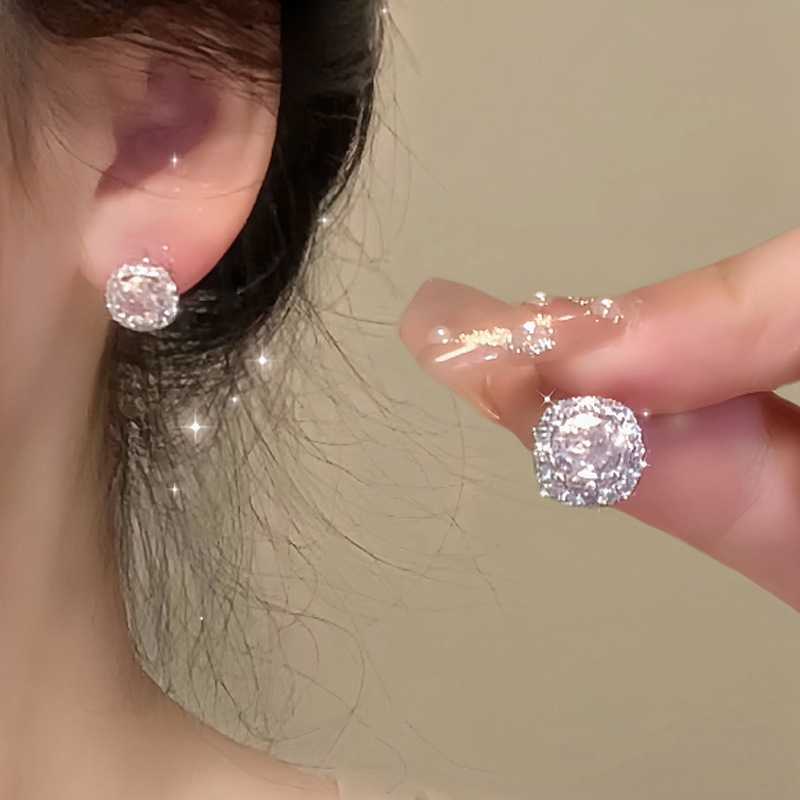 Унисекс минималистични геометрични медни обици, електроплатирани