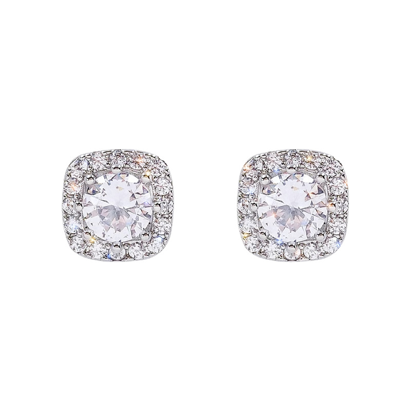 Унисекс минималистични геометрични медни обици, електроплатирани