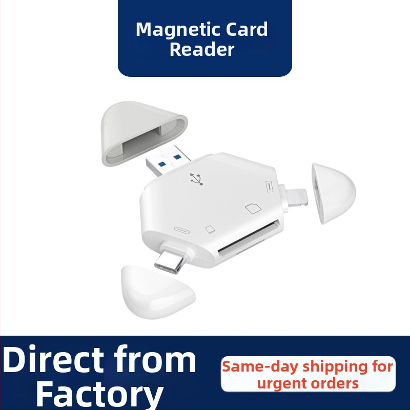 Trojný magnetický čítač kariet pre Apple Type-C a USB počítače, Android tablety, SD/TF karty (OTG) – Model C23, USB 2.0, externý