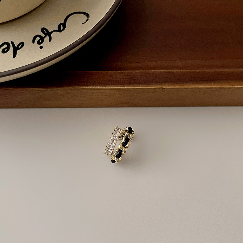 Ушни клипсове за жени, двойно усукани, Rhinestone кристали, геометричен стил, електроплатина