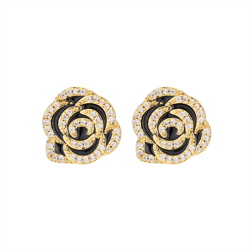 Медни verdens обеци във форма на цвете — Silver flight, електроплакиране, клипс за слушалки