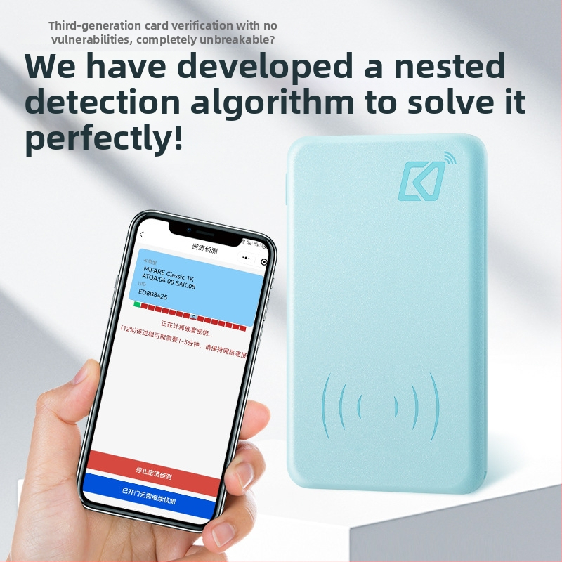Copykey érintés nélküli kártyaolvasó ID/IC kártyákhoz, 125kHz-13.56MHz, tápellátás: lítium akkumulátor/USB