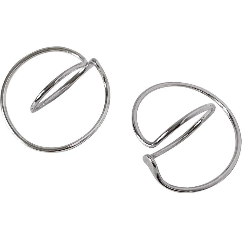 Metalne clip-on naušnice za žene — Geometrijski dizajn, Cold Wind stil (Materijal: Metal; Stil: Žene, Cold Wind; Oblik: Geometrija; Obrada: Elektroplatina)