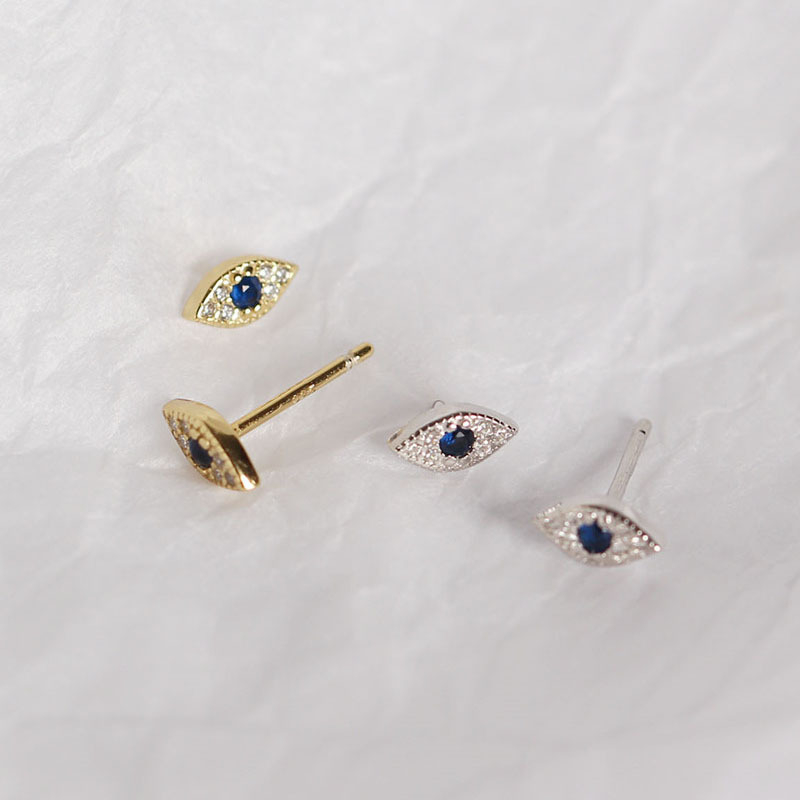 YHE0121 Naušnice od 925 srebra s Očima Đavola, prilagođene, elegantne i svestrane, s dijamantnim okom