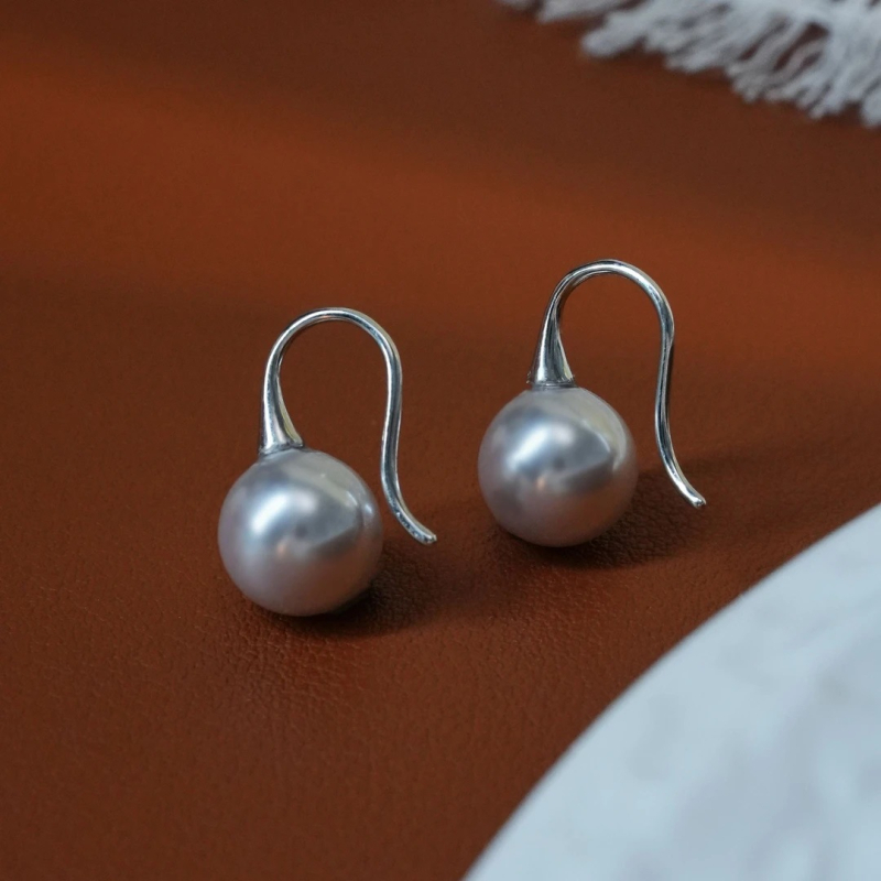 925 hõbedased geomeetrilised manta-helmedega kõrvarõngad naistele, elegantne stiil, Gold Valley, suvi 2025 väljaanne