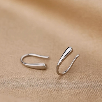 Cercei din argint S999, formă picătură, cu cârlig pentru urechi, pentru femei, stil nișă.