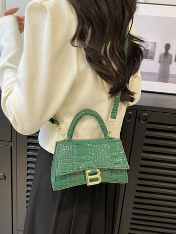 Ženska crossbody torba s polumjesecem i poklopcem, PU materijal