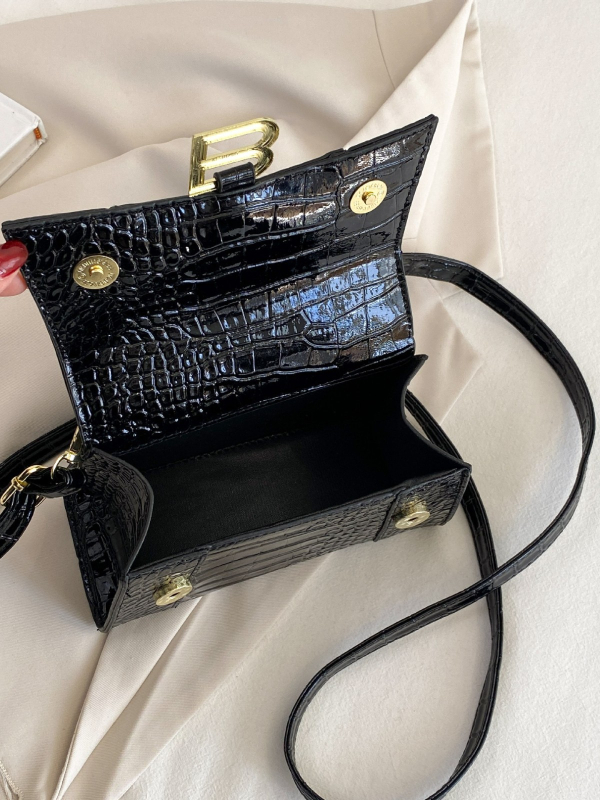 Ženska crossbody torba s polumjesecem i poklopcem, PU materijal