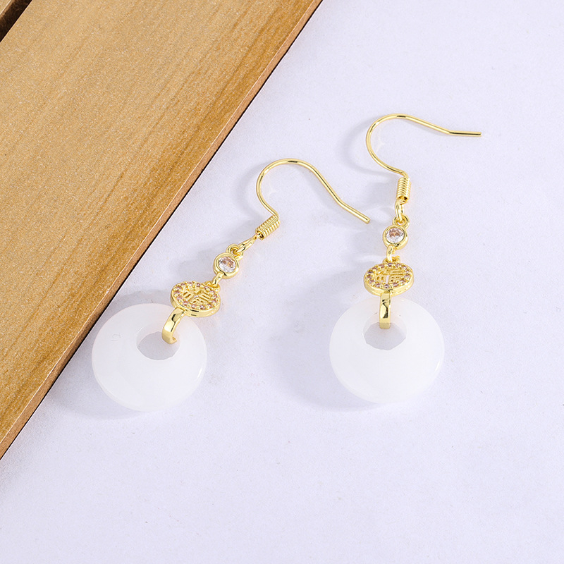 Vaskgeomeetrilised pikad narmastega kõrvarõngad naistele, hiina stiil, kunstiline vintage XP35, kevad 2025