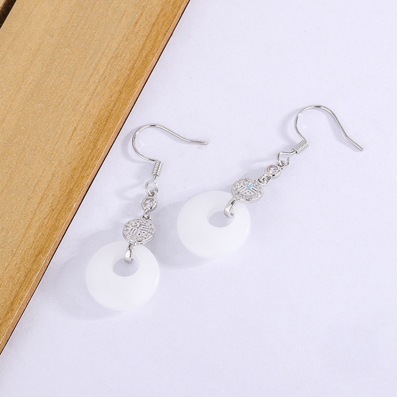 Vaskgeomeetrilised pikad narmastega kõrvarõngad naistele, hiina stiil, kunstiline vintage XP35, kevad 2025