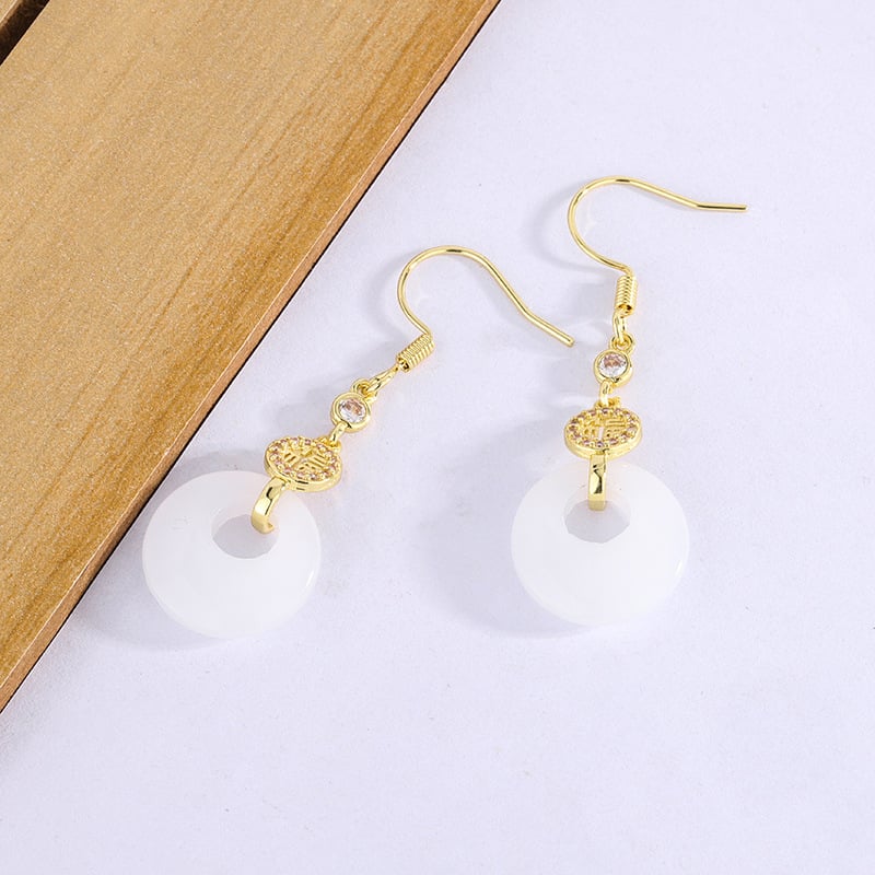 Vaskgeomeetrilised pikad narmastega kõrvarõngad naistele, hiina stiil, kunstiline vintage XP35, kevad 2025