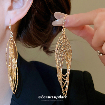 Geomeetrilised metallist kõrvarõngad tühja risti detailiga, naistele, talvise 2025 väljaanne, moodne linnalähedane stiil