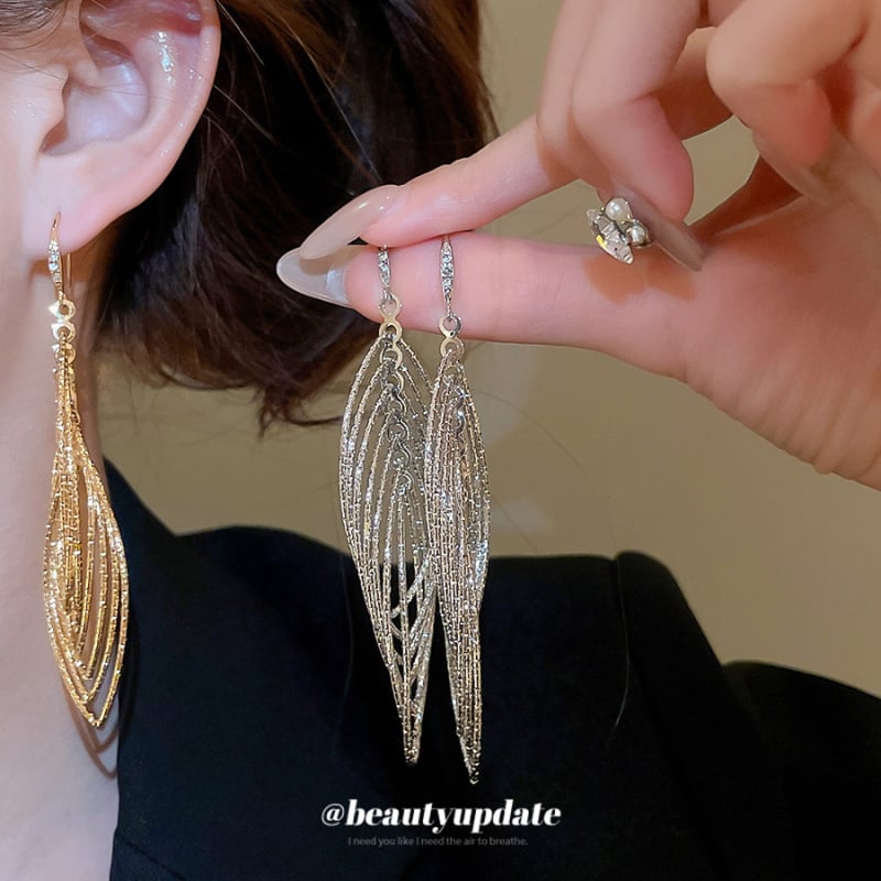 Geomeetrilised metallist kõrvarõngad tühja risti detailiga, naistele, talvise 2025 väljaanne, moodne linnalähedane stiil