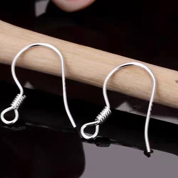 S999 hõbedased kõrva konksud – käsitsi valmistatud täielik komplekt, hüpoallergeensed, ei muutu värvi, lihtsad ja mitmekülgsed poolvalmis konksud