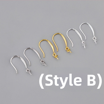 S925 sidabro perlų ausų kabliukai priedai – DIY rankų darbo auskarų dalys