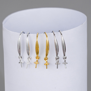 S925 sidabro perlų ausų kabliukai priedai – DIY rankų darbo auskarų dalys