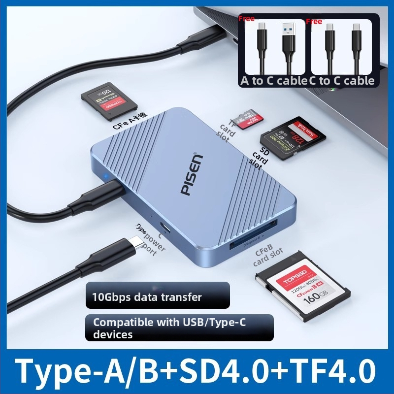 CFexpress čítačka kariet NJ-HB21, USB 3.2, externá, hliníková zliatina, Windows/Linux/macOS/iOS/Android