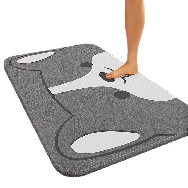 Kupaonska podloga za pod, kvadratnog oblika, prugasti uzorak, poliester vlakno, otisak završne obrade, ručno pranje