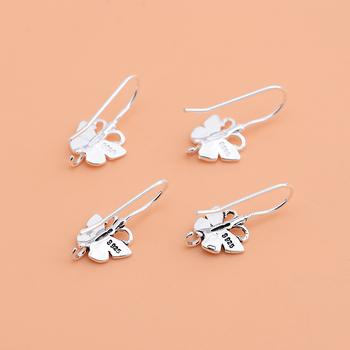 Componente pentru cercei DIY din argint 925, motif fluture vintage, inel deschis pentru cercei