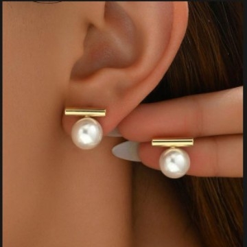 Обеци – месинг с позлатяване, истинско златно покритие, за жени, ушни игли от неръждаема стомана, лек лукс ретро стил