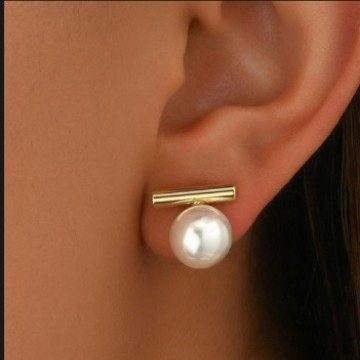 Обеци – месинг с позлатяване, истинско златно покритие, за жени, ушни игли от неръждаема стомана, лек лукс ретро стил