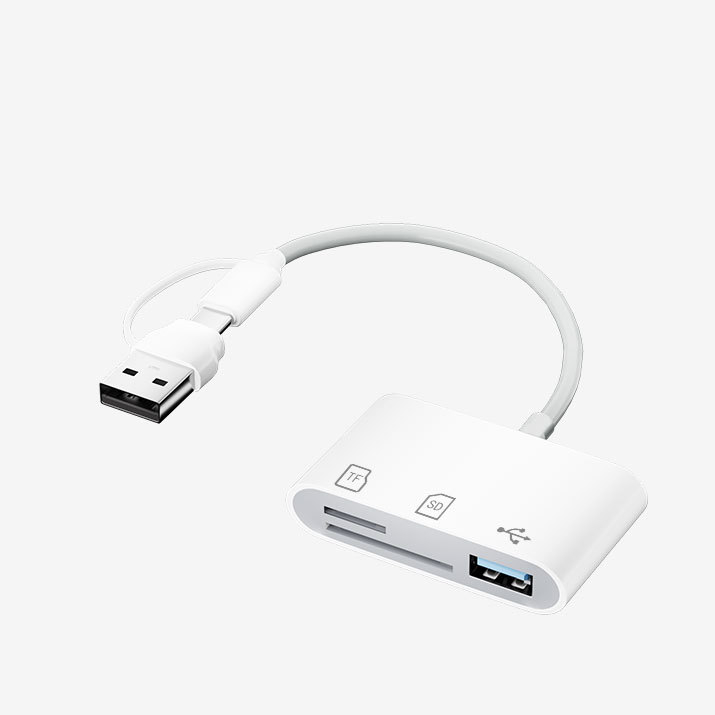 Type-C USB 2.0 Čitač kartica za SD/TF OTG (Kompatibilan s Windows 7)