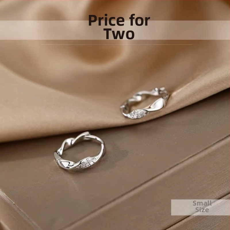 Cercei Mobius din argint Sterling pentru femei – design geometric minimalist, finisaj electroplacat